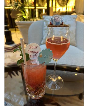 15 Pre-Cut Circle Personalised Your image logo wording Edible Wafer Paper Cocktail Drinks Champagne Prosecco Toppers Decorations - 5cm circles - Buy Online on GoSupps.com