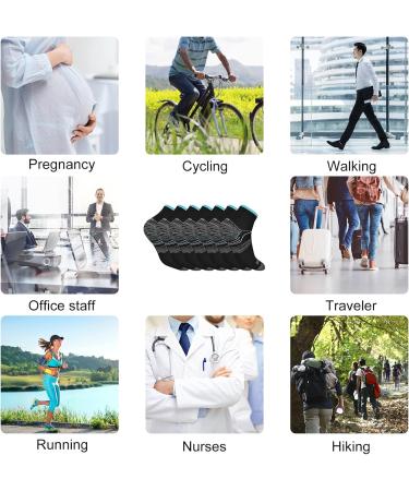 Shop Pnosnesy 6/7 Pairs Compression Socks for Men & Women - Plantar Fasciitis Low Cut Sports Socks (SM MIX 3-7 Pair) - Comfort & Support Worldwide - Buy Online on GoSupps.com