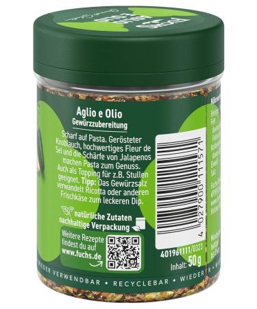 Fuchs Gourmet Selection Aglio e Olio Spice Preparation - 50g | International Shipping Available - Buy Online on GoSupps.com