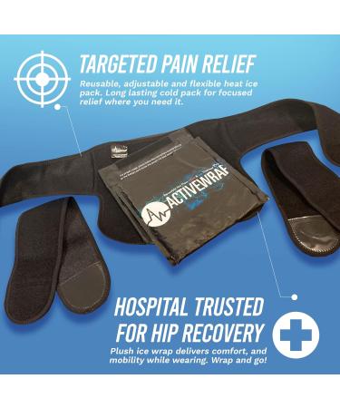 ActiveWrap Hip Ice Pack Wrap - 10x10 Inch Reusable Ice Pack for Hip Pain Relief & Recovery | Hot & Cold Therapy for Strains & Tightness - Buy Online on GoSupps.com