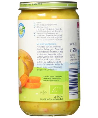 HiPP Potato-Pumpkin-Vegetables with Organic Chicken - Pack of 6 (250g each) | Healthy Baby Food | International Shipping - Buy Online on GoSupps.com