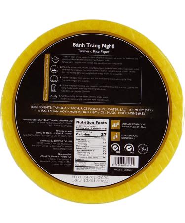 Mekong River Banh Vietnamese Turmeric Rice Paper 22cm (24 x 300g) - Authentic Flavors - Buy Online on GoSupps.com