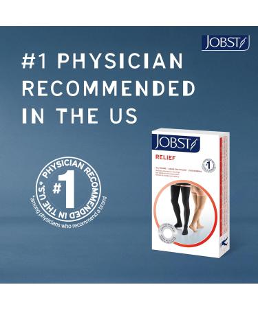 JOBST Relief Knee High Graduated Compression Socks 15-20 mmHg - Unisex Open Toe Black Petite X-Large - International Shipping Available - Buy Online on GoSupps.com