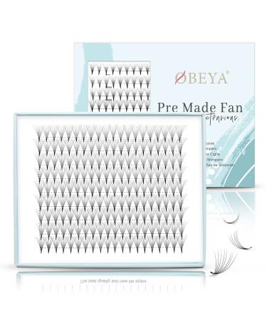 Obeyalash Pointy Base Premade Fans Eyelash Extensions Large Tray 8D Russian Volume Eyelash Extensions 0.07 D Curl 12mm Middle Tape Thin Base Pre Made Volume Lashes (8D 0.07 D 12mm) 12mm Large Tray-8D-0.07D