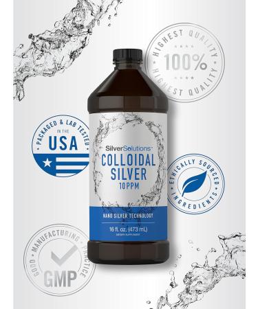 Carlyle Colloidal Silver 10 PPM | 16 fl. Oz | Nano Silver Technology | Vegetarian Non-GMO Gluten-Free Supplement | Shop Internationally - Buy Online on GoSupps.com