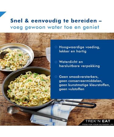 Trek'n Eat TrekN Eat Pasta with Colorful Vegetables PS1000+ Your highcalorie outdoor meal 1000+ kcal for trekking expeditions and emergency supplies - Buy Online on GoSupps.com