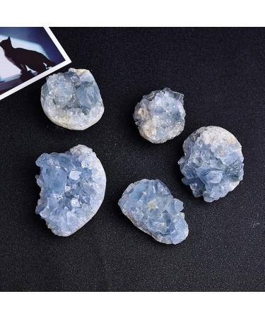 Natural Crystal Rough Natural Blue Celestite Crystal Cluster Irregular Blue Celestite Geode ineral Crystal Cluster for Balancing Collection 100-150g AGBLKLCME (Size : 100-150g) - Buy Online on GoSupps.com