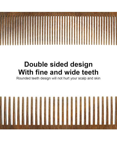 Double-Sided Wooden Lice Comb | Wide & Fine Teeth for Louse Removal & Beard Grooming - Perfect for Men - Buy Online on GoSupps.com