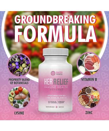 Pretty Privates Premium HRP Supplement for Adults - Her Relief - Immune Support with Zinc and L-Lysine - 120 Capsules - Buy Online on GoSupps.com