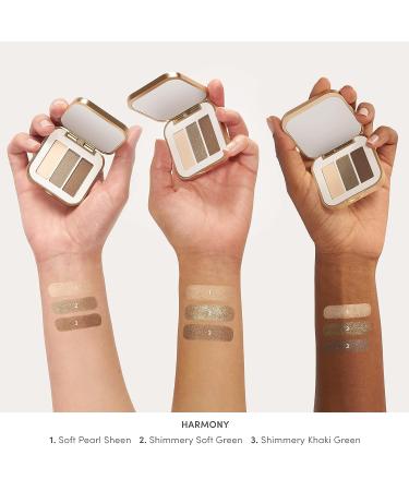 jane iredale PurePressed Eye Shadow Triple | Highly Pigmented Mineral Eye Shadow | Long Lasting Formula for Sensitive Eyes - Harmony - Buy Online on GoSupps.com