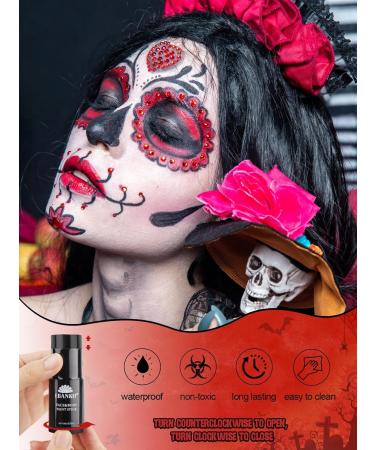 EBANKU Face Body Paint Stick - 4 Colors Oil for Sports Skeleton Joker & Mime Makeup | SFX Cosplay Costume Party Essentials - Buy Online on GoSupps.com
