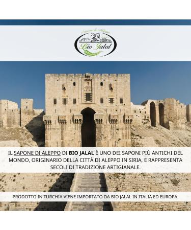  BIO JALAL Original Pure Aleppo Soap Set of 5 with 25% Laurel Oil and 75% Olive Oil Soap 900-950 g - Face Soap Beard Hand Body and Hair - Handmade - Buy Online on GoSupps.com