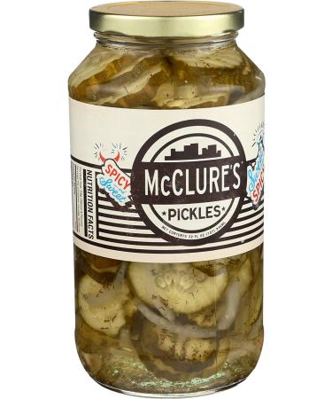 McClure's Sweet and Spicy Pickles (Chip Cut) - 32 oz - Crunchy and Delicious - Buy Online on GoSupps.com