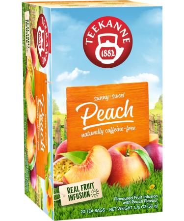 Teekanne Peach and Passion Fruit All Natural Real Fruit Tea Infusion Sunny Sweet 20 Teabags - Buy Online on GoSupps.com