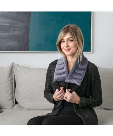 Heating Pad for Neck & Shoulders - Microwavable Pain Relief Wrap with Handles | Reusable Moist Heat Rice Bag for Neck Pain, Muscle Aches & Joints | Warmer Grey Denim Design - Buy Online on GoSupps.com