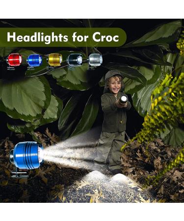 CROC Headlights for Shoes - IPX5 Waterproof 72-Hour Battery Life Blue LED Lights for Dog Walks & Decoration - 2-Piece Set - Buy Online on GoSupps.com