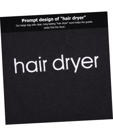 DRESSOOS 2pcs Hair Dryer Storage Bag Joy Brand Hair Dryer Fryer Clear Makeup Bag Make up Bag Fabric Black - Buy Online on GoSupps.com