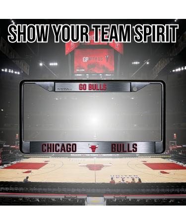 Chicago Bulls NBA Premium License Plate Frame - Team Cheer Design for Trucks, SUVs, Cars - Buy Online on GoSupps.com