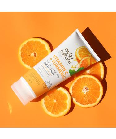 By Nature Brightening Gel Cleanser - Vitamin C & Turmeric Face Wash for Gentle Hydration Dirt & Makeup Removal - Buy Online on GoSupps.com