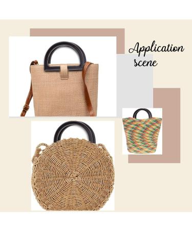 PH PandaHall 8-Pack D Shape Purse Handles 4 Color Leopard Handles Replacement Handbag Purse Handle Decorative Bag Handles for Summer Straws Beach Handbags Macrame Crocheted Purse Making - Buy Online on GoSupps.com
