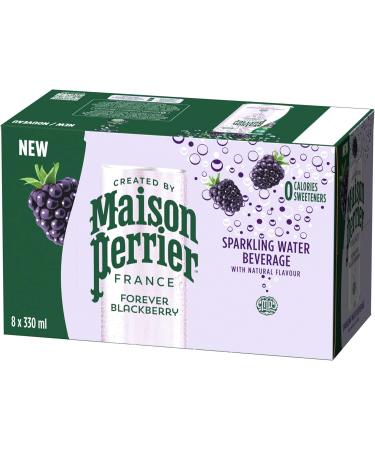 Maison Perrier Forever Blackberry Sparkling Water Beverage Natural Blackberry Flavour No Calories No Sweeteners No Sodium Sourced & Bottled In France 24 Cans - Buy Online on GoSupps.com