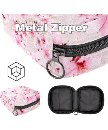 Muooum Menstrual Artery Bag - Pink Cherry Blossom Zipper Pouch for Tampons & Women s Essentials - Buy Online on GoSupps.com