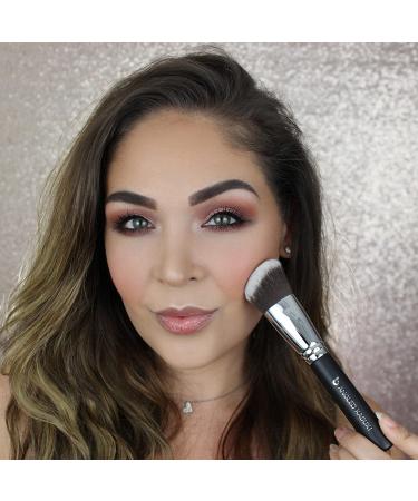 Angled Kabuki Blush Brush - Beauty Junkees Soft Synthetic Bristles for Blusher, Bronzer, Contour, Highlighter, Foundation - Ideal for Sculpting, Blending, Buffing Powder, Liquid, Cream, Mineral Makeup - Buy Online on GoSupps.com