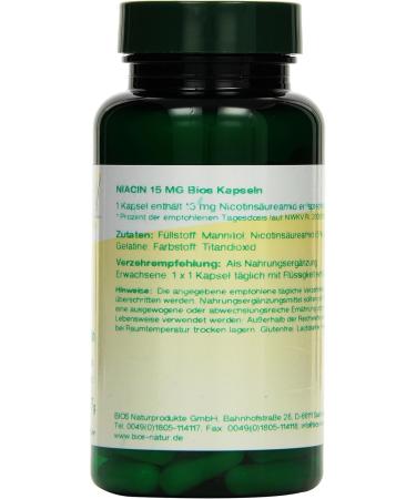 Bios Niacin 15 mg - 100 Capsules - Boost Energy & Metabolism - International Shipping Available - Buy Online on GoSupps.com