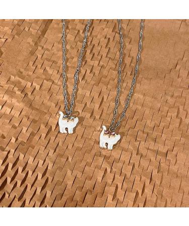 Oralgo Cat Trailer Necklace - Cute Adjustable Collarbone Chain Jewelry for Women & Girls - Rose - Buy Online on GoSupps.com