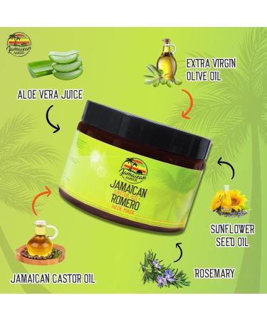 Jamaican Amber Castor Oil & Romero Hair Mask - 12 fl oz/ 354 ml - Deep Conditioning Hair Repairing Mask for Dry Damaged Hair - Buy Online on GoSupps.com