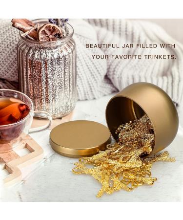 Golden Candle Tin Cans 8 oz - 24 Pack | Candle Containers with Lids for Crafting, Storage, and Gifting - Buy Online on GoSupps.com