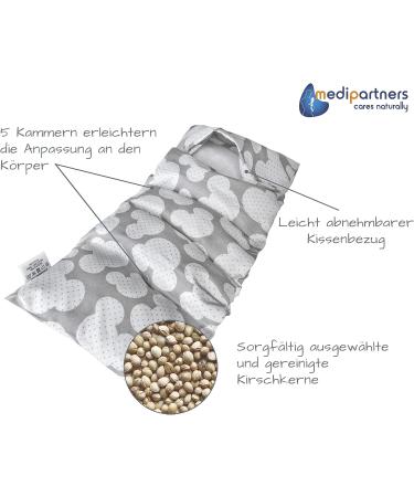 Medi Partners Cherry Core Pillow 60x20cm | 800g 100% Cotton | 5 Chambers Eco-Friendly Heat & Cold Therapy Pillow (Miki) - Buy Online on GoSupps.com