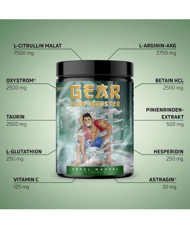 Buy GEAR Training Booster - Caffeine-Free Pump & Power Formula with Oxystorm & AstraGin Vegan Apple Maple 16 Servings 400g - Buy Online on GoSupps.com