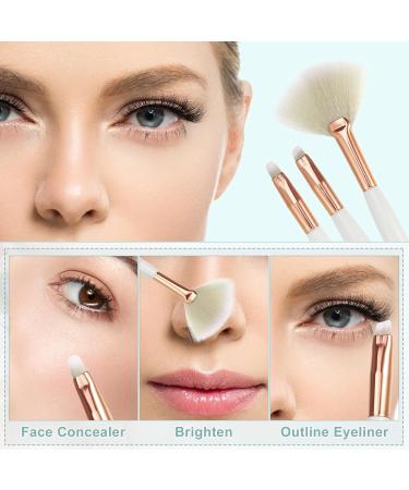 VOCOSTE 3pcs Makeup Brush Set - Face Concealer Eyeshadow Smudger & Highlighter Brushes | Premium Quality with Wooden Handles - Perfect for Flawless Makeup Application - Buy Online on GoSupps.com