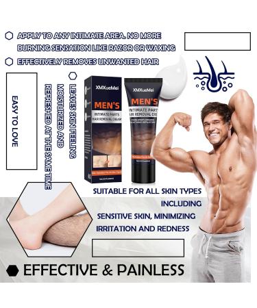 Buy Painless Hair Removal Cream for Men | Fast & Effective Depilatory Cream for All Skin Types - Underarm Legs Chest Back & Arms - Buy Online on GoSupps.com