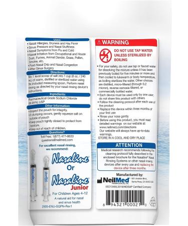 Nasaline Salt - 12oz Pouch | Natural Sinus Relief Solution - Buy Online on GoSupps.com
