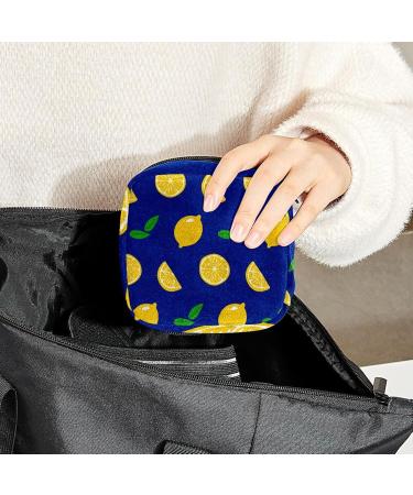 Stylish Yellow Lemon Menstrual Storage Bags - Portable Zipper Bags for Women & Girls | Perfect for Period Essentials - Buy Online on GoSupps.com
