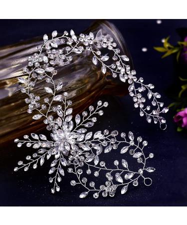 ZHENM Rhinestone Bridal Hair Vine - Wedding Headband for Bride - Buy Online on GoSupps.com