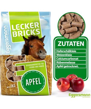Eggersmann My Horse Feed - Delicious Apple Bricks 1 kg - Treats for Horses & Ponies - Buy Online on GoSupps.com