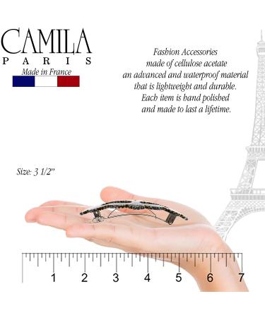 Camila Paris V107 3.5 Inches French Hair Barrettes Clips - Handmade Strong Hold Grip for Women, No Slip & Durable Styling Accessories - Made in France - Buy Online on GoSupps.com