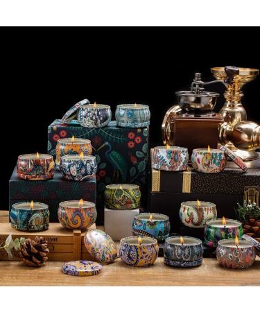 Buy Scented Candles Gift Set - Natural Soy Wax Travel Tin Candles for Women | 16 Pack Essential Oils for Stress Relief & Aromatherapy - Buy Online on GoSupps.com