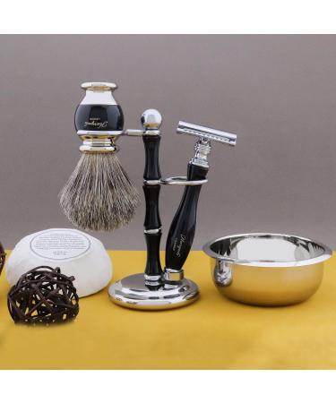 Haryali Shaving Kit for Men | Complete Wet Shave Gift Set with Double Edge Safety Razor Badger Brush & Soap Bowl | International Shipping Available - Buy Online on GoSupps.com