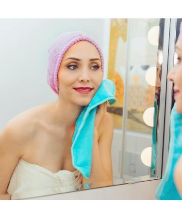 Spaetzen 2x Haarturban & Free Makeup Remover | Microfiber Hair Towel Fast-Drying Turban Cloth with Buttons - Perfect for International Shipping - Buy Online on GoSupps.com
