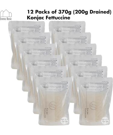 Emma Basic Konjac Fettuccine 12x200g - Sugar Free, Fat Free, Gluten Free, Vegan | Zero Carbs, Healthy Pasta - Buy Online on GoSupps.com