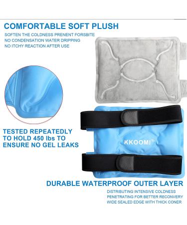 KKOOMI Knee Brace Support Ice Pack - Pain Relief, Injuries, Swelling, Arthritis, Meniscus Tear - Cold Compress Therapy for Knee Replacement Surgery - Reusable Gel Wrap for Men and Women - Buy Online on GoSupps.com