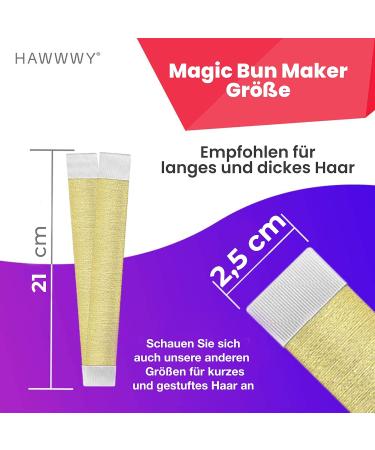 Hawwwy 3-Part Hair Knot Maker Set - Magical Snap-and-Roll Tool for Donut Hair Updos - Perfect for Kids in Gold Blonde - 3PK - Buy Online on GoSupps.com