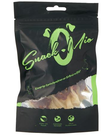 Snackomio - Premium dog snack - crispy rabbit ears on duck breast fillet grain -free 1 -pack (1 x 70g) rabbit + duck 70 g (1 Pack)