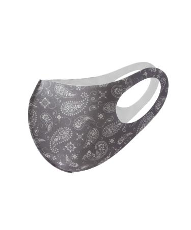 Komonee Face Mask Washable Reusable Paisley Dustproof Cloth Mouth Cover Covering For Men Women Outdoors Indoors Cycling Ski Protection 2 Grey