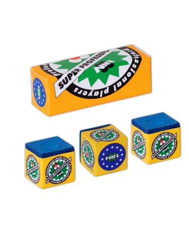 3 pcs of Longoni NIR Super Professional Pool Cue Billiard Chalk Available in Green and Blue Color