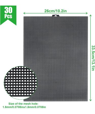 30 Pack 7 Count Black Plastic Mesh Canvas Sheets for Embroidery & Crafting - Buy Online on GoSupps.com